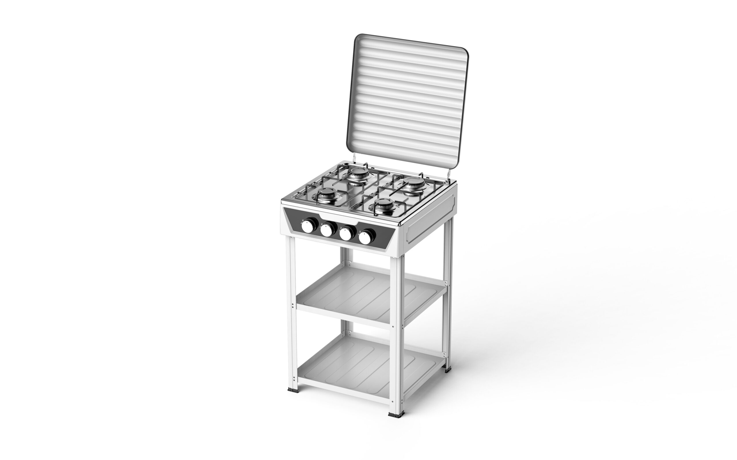 STARLUX white 6024BLG gas stove side view