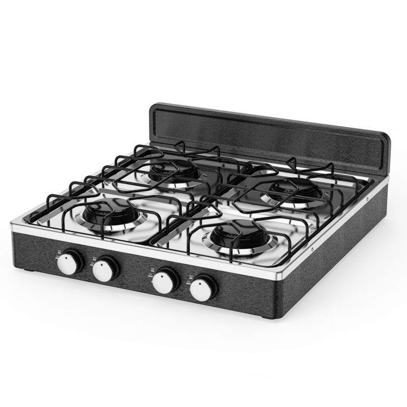 STARLUX black 6074B gas stove side view